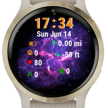Crab Nebula Garmin watch face preview