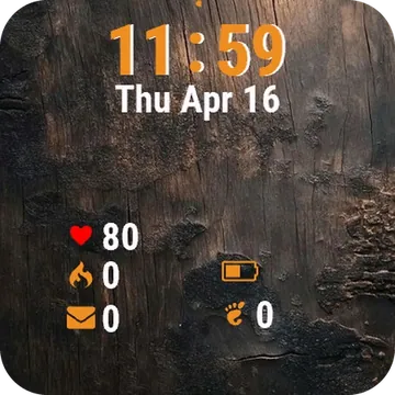 Cracked Surface Garmin watch face preview