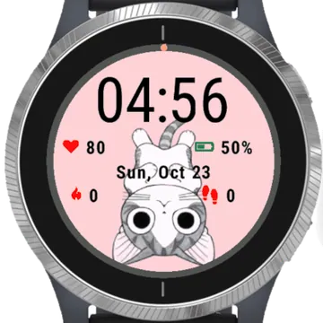 Crazy Cat Garmin watch face preview