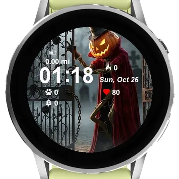 Creepy Halloween Garmin watch face preview