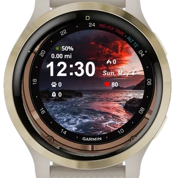 Crimson Storm Garmin watch face preview