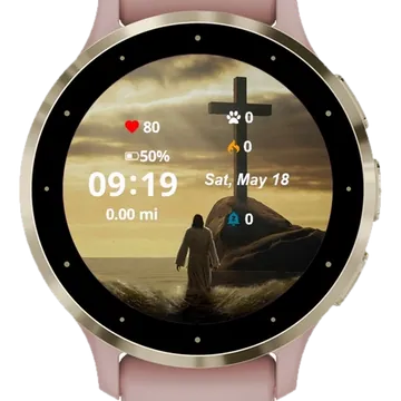 Cross Christianity Collage Garmin watch face preview