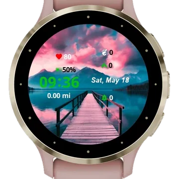 Cross Lake Mountain Garmin watch face preview