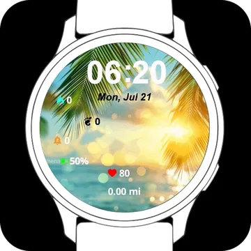 Crystal Waters Garmin watch face preview
