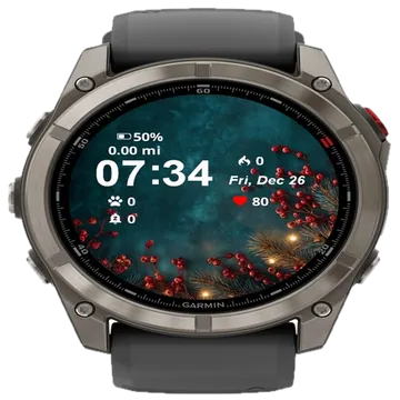 Cup Coffee Christmas Garmin watch face preview