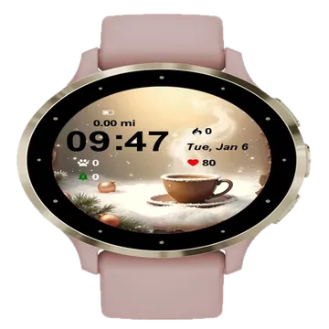 Cup Coffee Christmas Garmin watch face preview