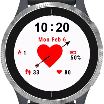 Cupidon Heart Garmin watch face preview