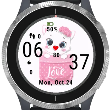 Cute Baby Cat Garmin watch face preview