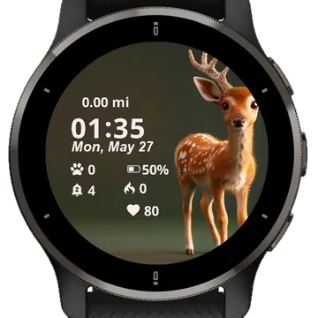 Cute Baby Deer Garmin watch face preview