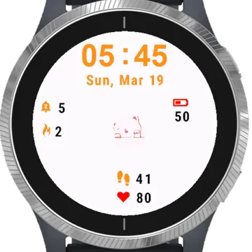 Cute Baby Fox Garmin watch face preview