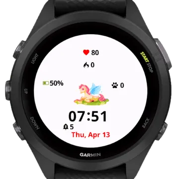 Cute Baby Unicorn Garmin watch face preview