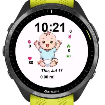 Cute Baby Garmin watch face preview