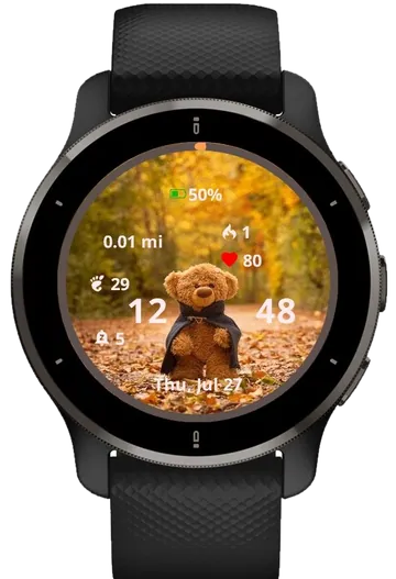 Cute Bear Garmin watch face preview