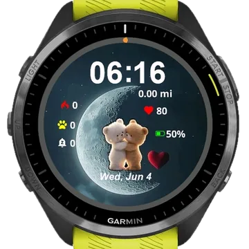 Cute Bear Garmin watch face preview