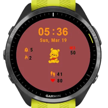 Cute Bear Winnie Garmin watch face preview