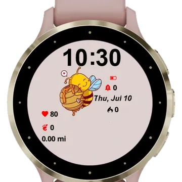 Cute Bee Garmin watch face preview