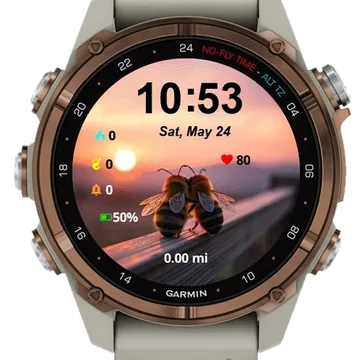 Cute Bee Garmin watch face preview