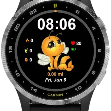 Cute Bee Garmin watch face preview
