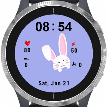 Cute Bunny Garmin watch face preview