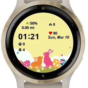 Cute Bunny Garmin watch face preview