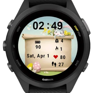 Cute Bunny Easter Garmin watch face preview
