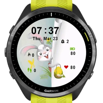 Cute Bunny Garmin watch face preview