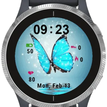 Cute Butterfly Garmin watch face preview
