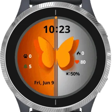 Cute Butterfly Garmin watch face preview