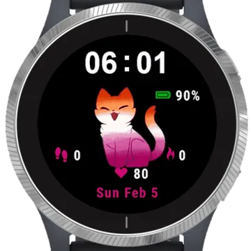 Cute Cat Garmin watch face preview
