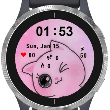 Cute Cat Garmin watch face preview