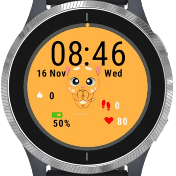 Cute Cat Garmin watch face preview