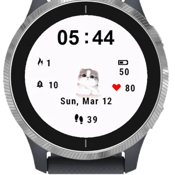 Cute Cat Garmin watch face preview