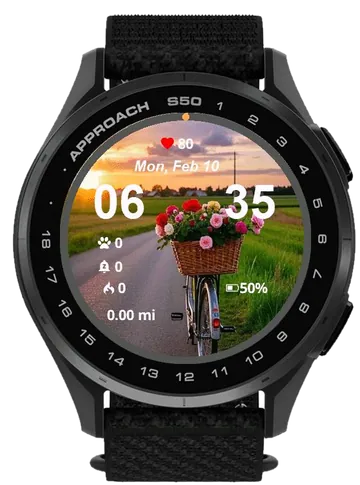 Cute children looking at the moon Garmin watch face preview