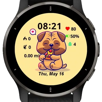 Cute Dog 2 Garmin watch face preview