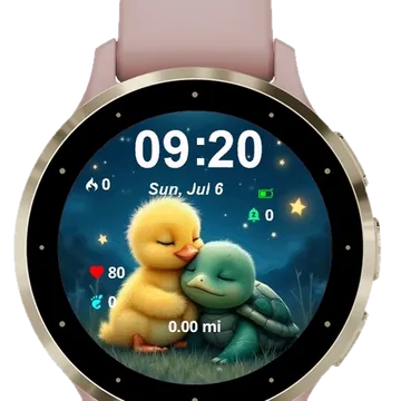 Cute Duck Garmin watch face preview