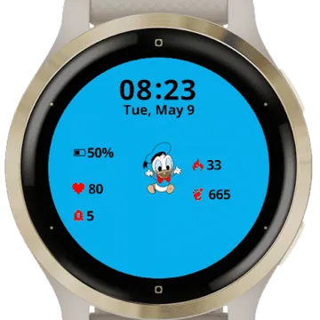 Cute Duck Garmin watch face preview