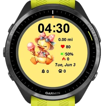Cute Duck Garmin watch face preview