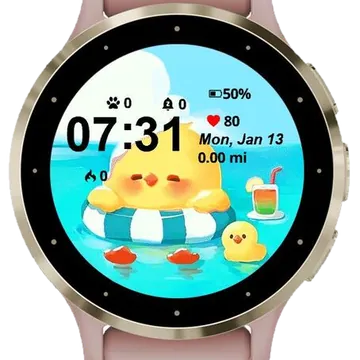 Cute Duckling Garmin watch face preview