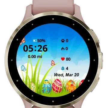 Cute Eggs Easter Garmin watch face preview