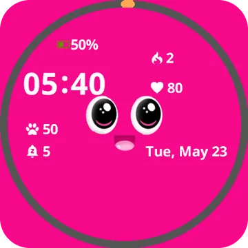 Cute Face Garmin watch face preview