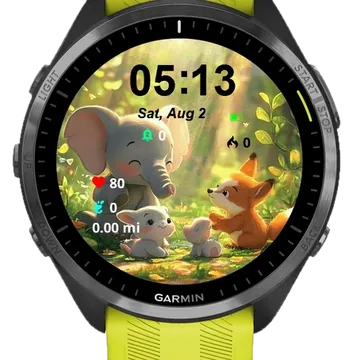 Cute Family Garmin watch face preview