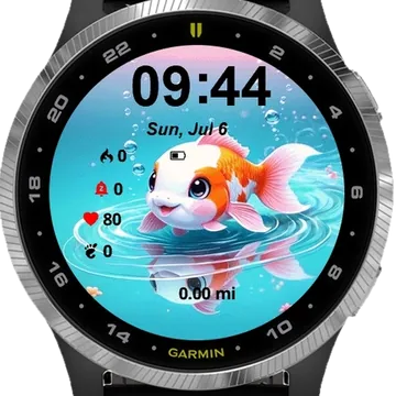 Cute Fish Garmin watch face preview