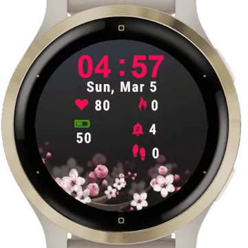 Cute Flower Garmin watch face preview