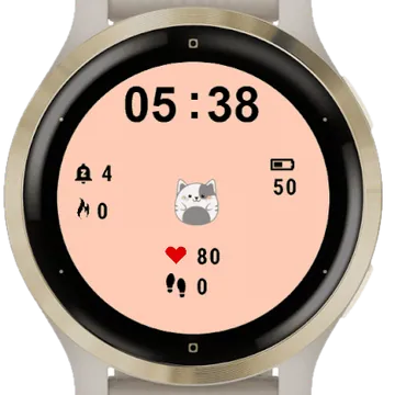 Cute Fluffy Cat Garmin watch face preview