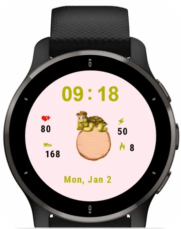 Cute Fog Garmin watch face preview