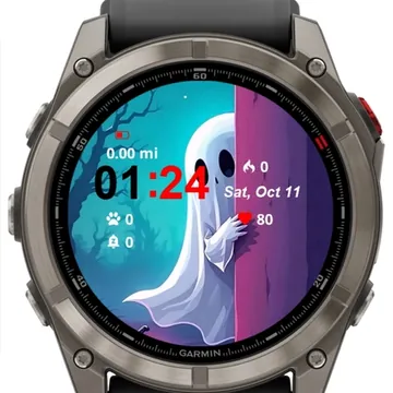 Cute Ghost Garmin watch face preview
