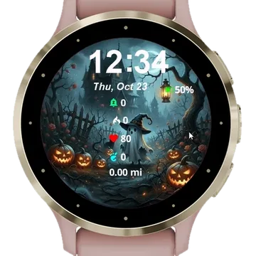 Cute Ghost Garmin watch face preview