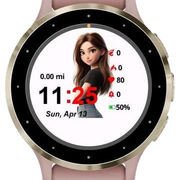 Cute Girl Garmin watch face preview