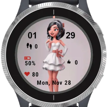 Cute Girl Garmin watch face preview