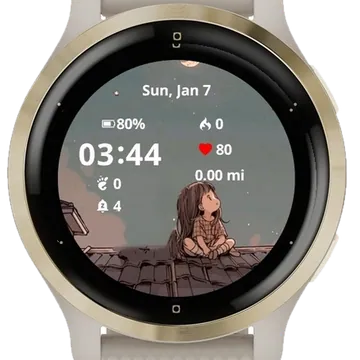 Cute Girl Garmin watch face preview